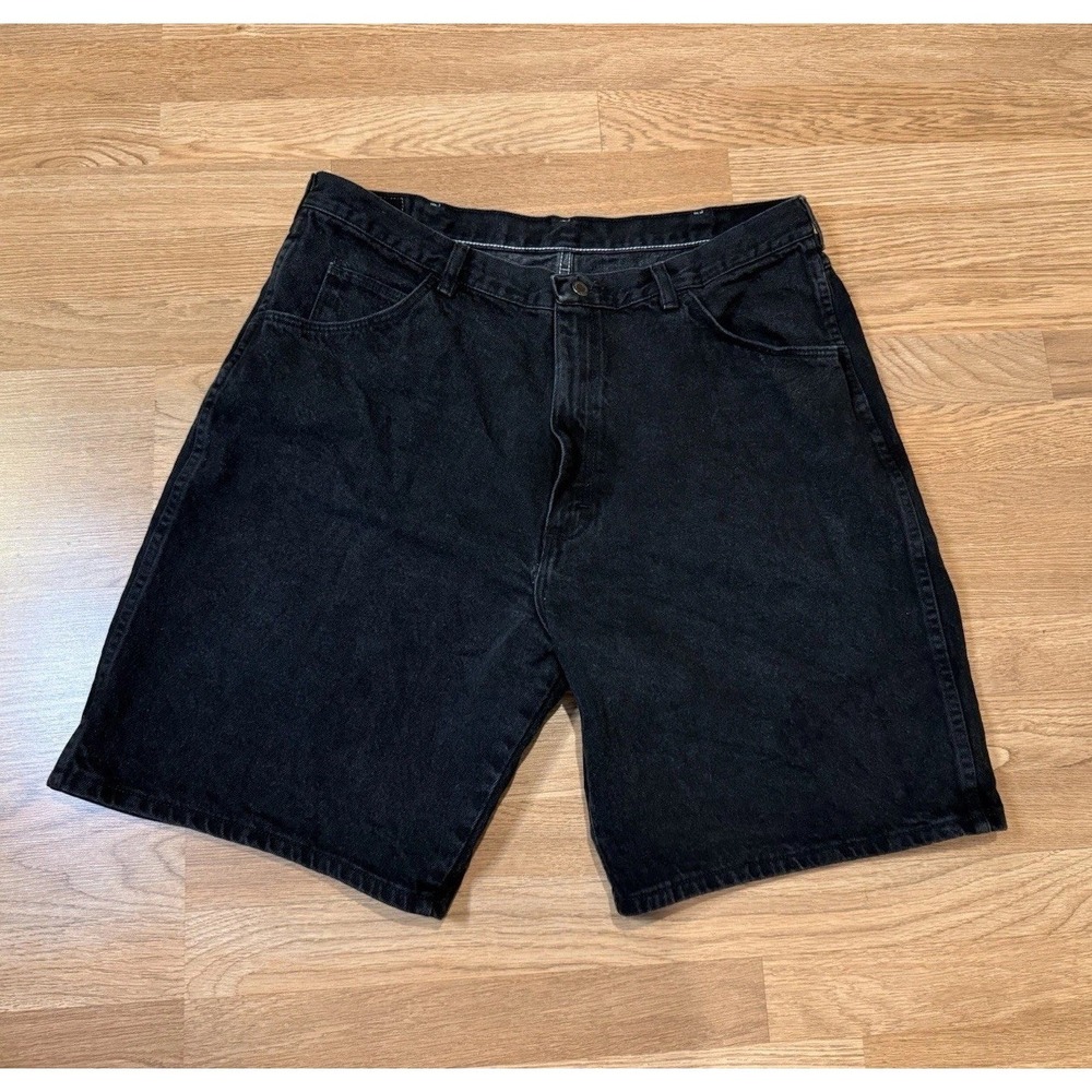 Vintage 90s Y2K Wrangler Men's Black / Jorts Sz 40 100% Cotton Dad Jean Shorts
